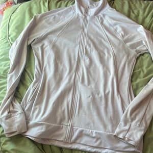 White Athletic Zip up!